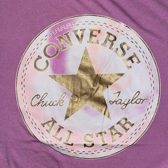 Converse Girls Purple Graphic Top - Picture 6 of 7